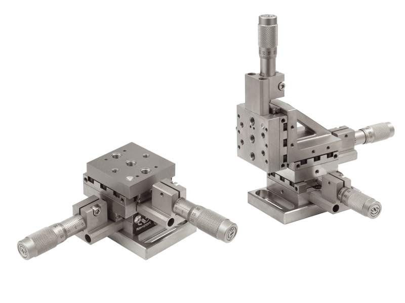 xy and xyz manual linear translation stages with micrometers