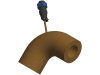 120 VAC Polyimide 90 Degree Elbow Heater Jackets