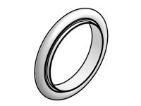 ISO-KF Stainless Steel Centering Rings with Silicone O-Ring