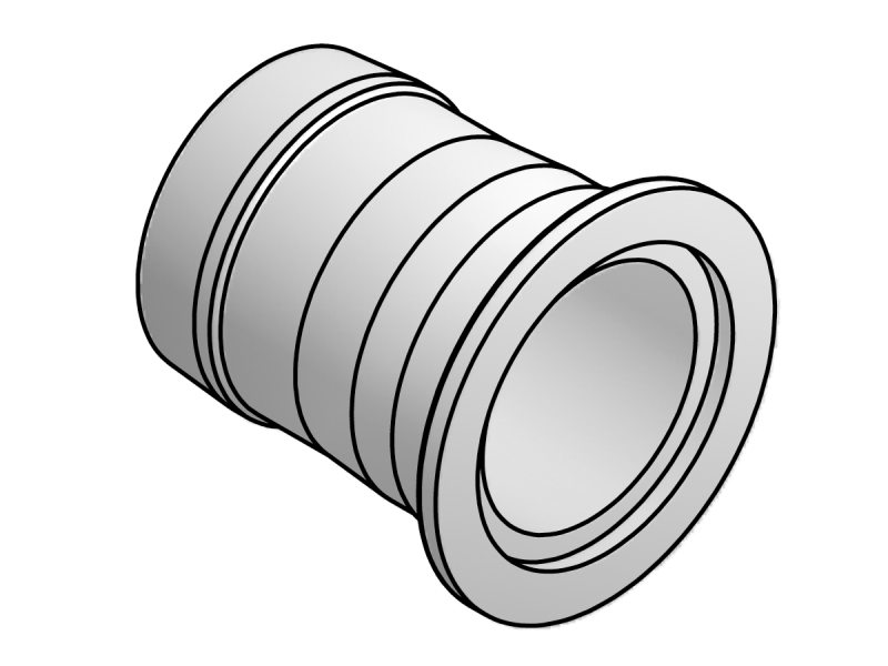 ISO-KF Vacuum Flange to Rubber Hose Adapters