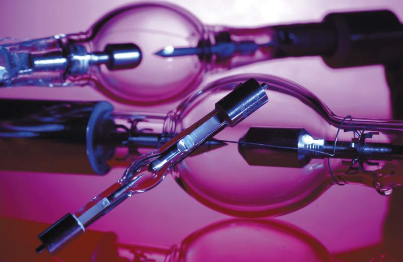 mercury and xenon arc lamps