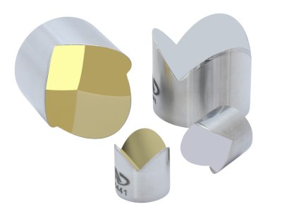 Low Profile Replicated Hollow Metal Retroreflectors