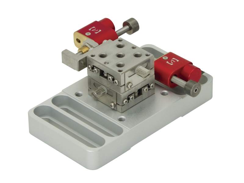 compact gothic-arch bearing picomotor linear xy stage model 9061-XY-PP