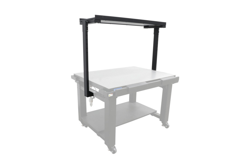 Overhead Shelves for Optical Workstations